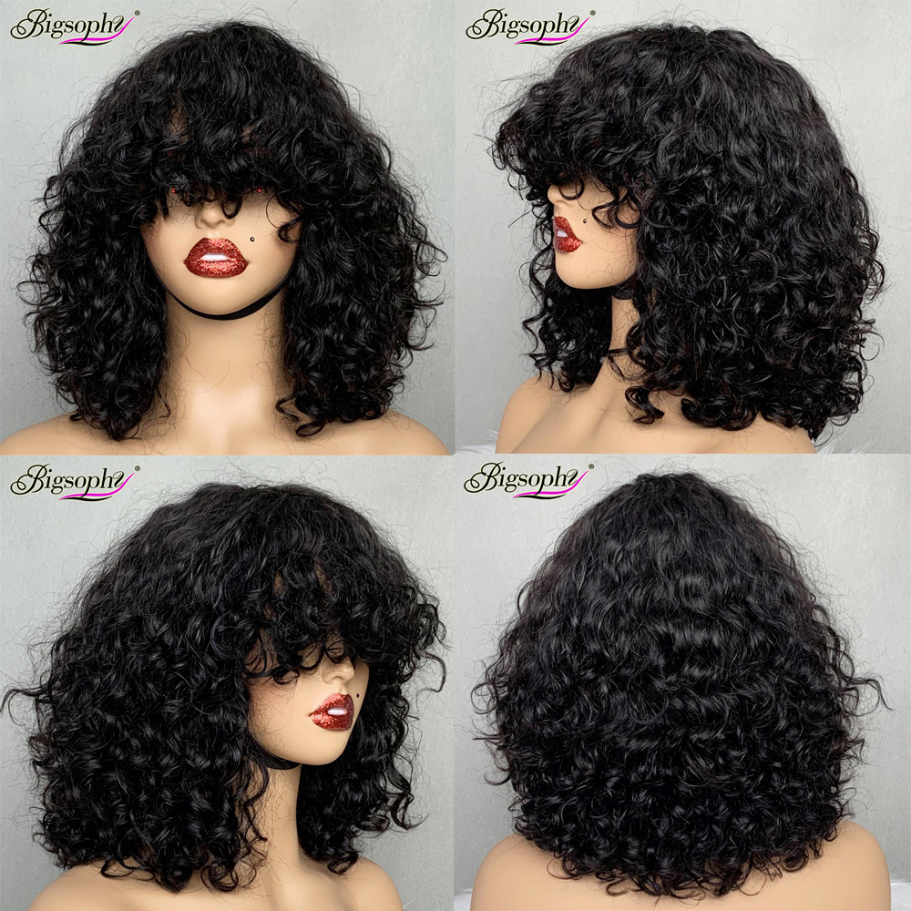 New Arrival Wigs Factory Supplier Super Double Drawn Raw Vietnamese Hair Luxury Deep Wave Machine Wig Perruques For Black Women