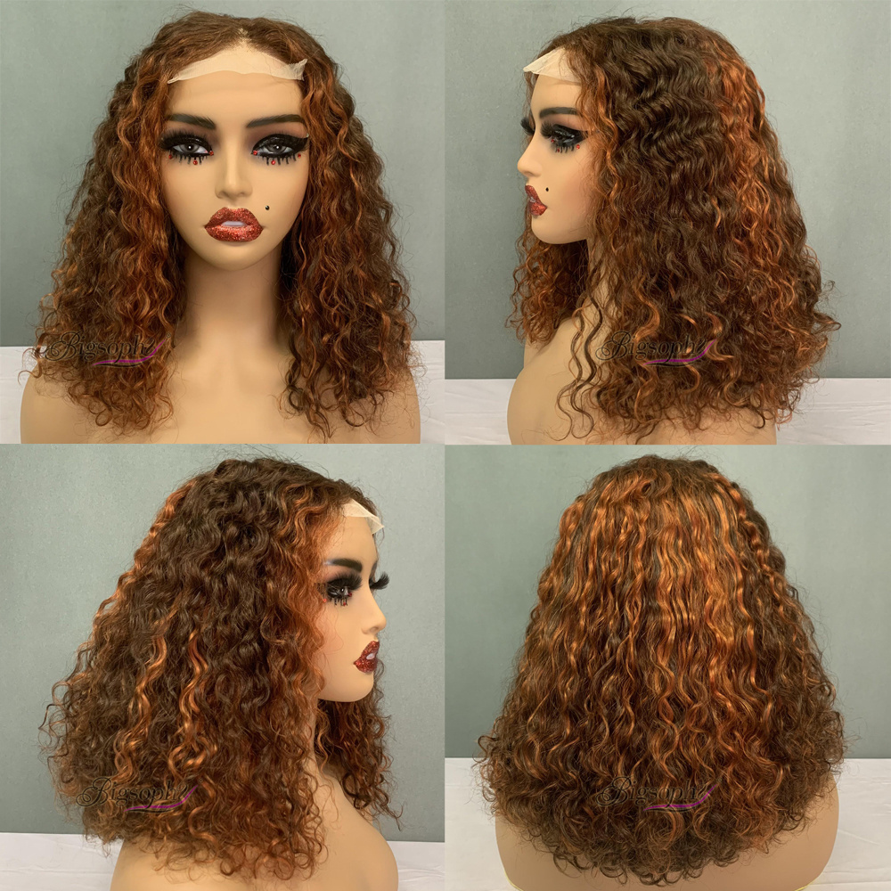 Wholesale Price 4*4 Closure Lace Wig South East Asian Raw Hair Bob Wig Human Hair Short Wigs For Black Women