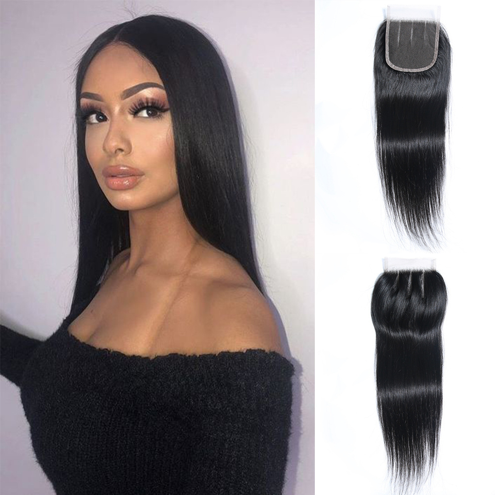 Cheap Hot Sale Brazilian #N Human Hair Piece Lace Closure 4*4 Straight Hd Lace Closure For Women Transparent Lace Closure Hair