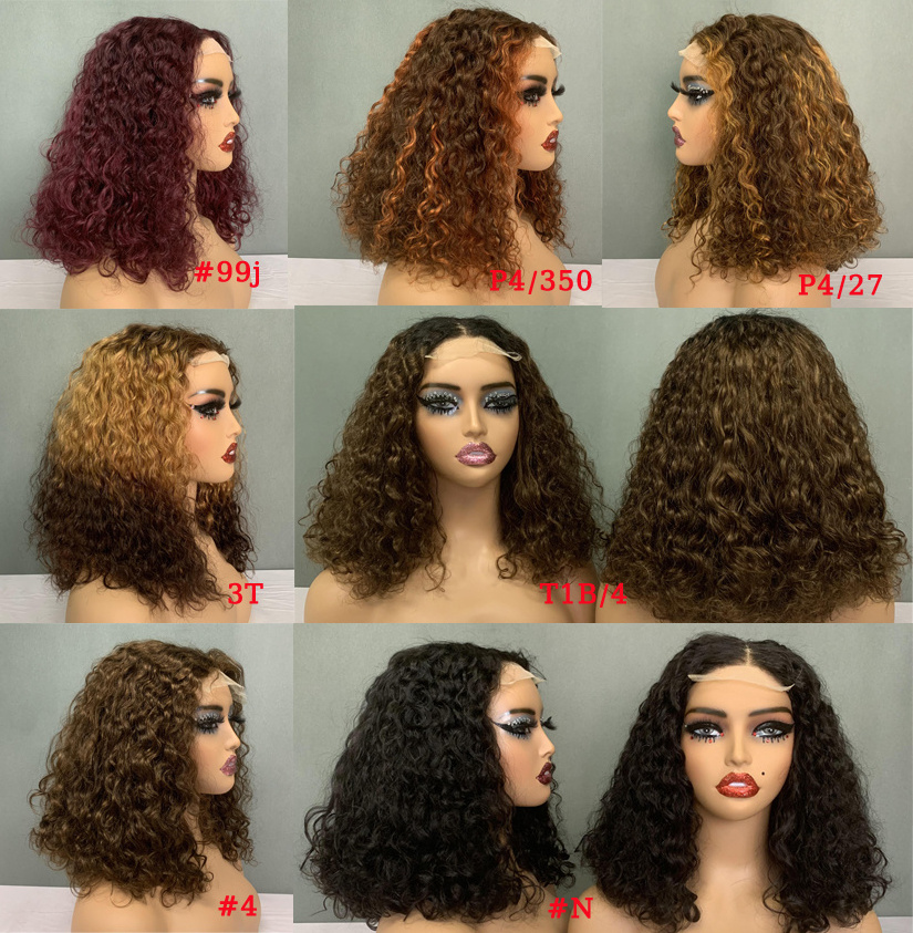 Wholesale Price 4*4 Closure Lace Wig South East Asian Raw Hair Bob Wig Human Hair Short Wigs For Black Women