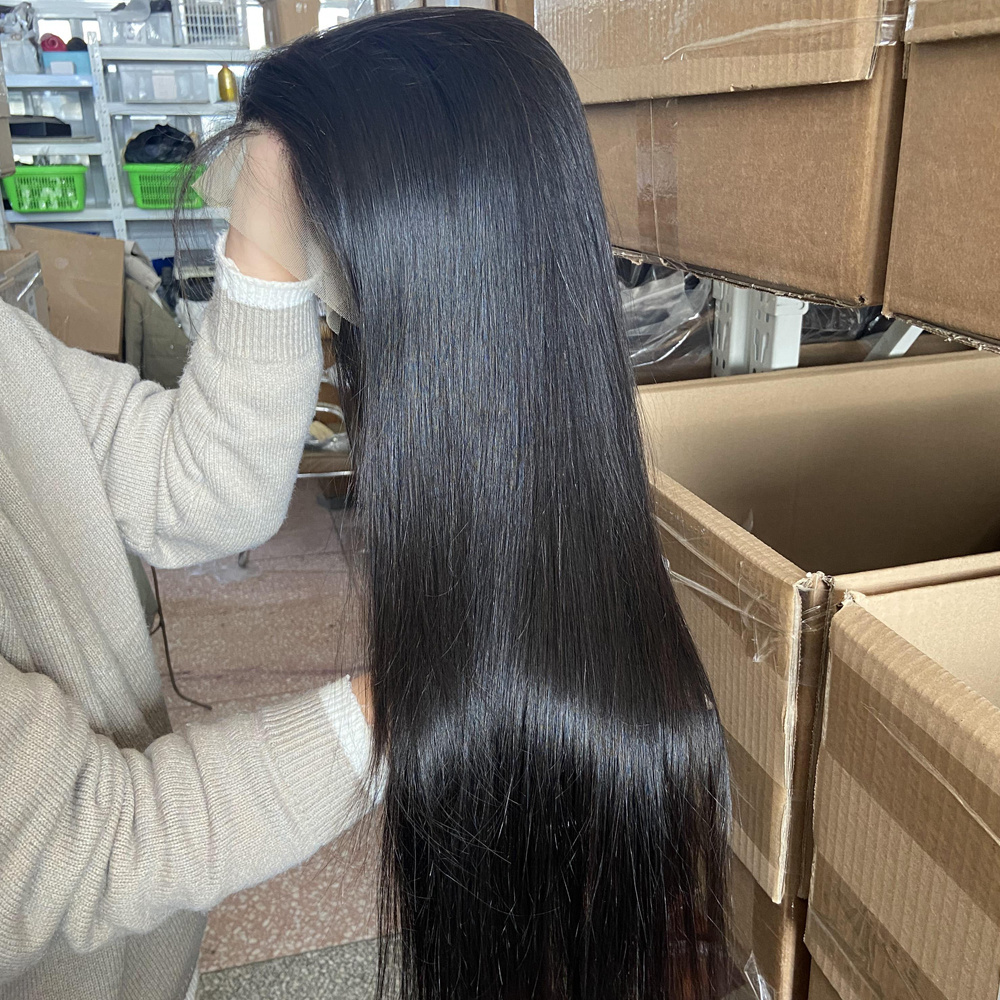 Peruvian Virgin Hair 13X6 360 frontal 40 inch lace Silky Straight 100 Virgin Remy 13X4 Human Hair Front Lace Wig Hair Cheap Wig