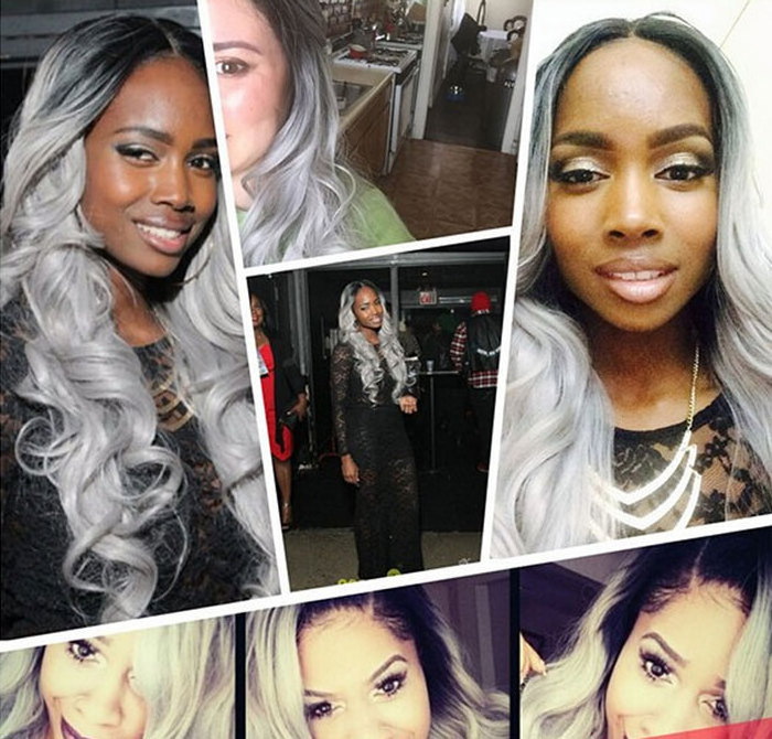 Free Sample Raw Virgin Human Hair Extensions ,Wholesale Unprocessed Remy Human Hair Bundles,10-30Inch Grey Hair For Black Women