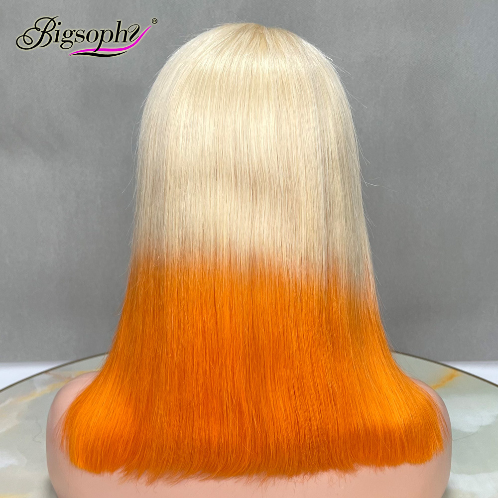 Wholesale SDD Cuticle Aligned Virgin Hair Vendor, Two Tone Ombre Color Glueless 13X4 Lace Wig For Black Women