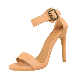 1408-2 Retro summer women's shoes high heels sexy super high-heeled waterproof platform with a belt buckle sandals