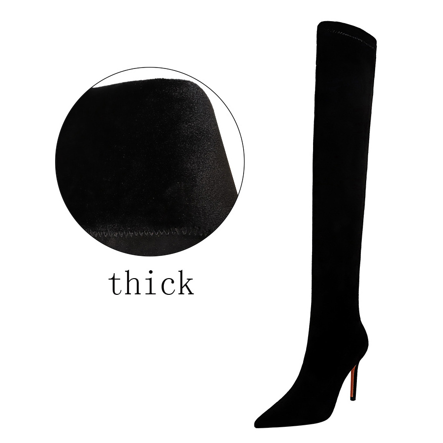 315-6 fashion contracted winter Stiletto heel High heels club suede sexy Above knee Thin leg Female boots