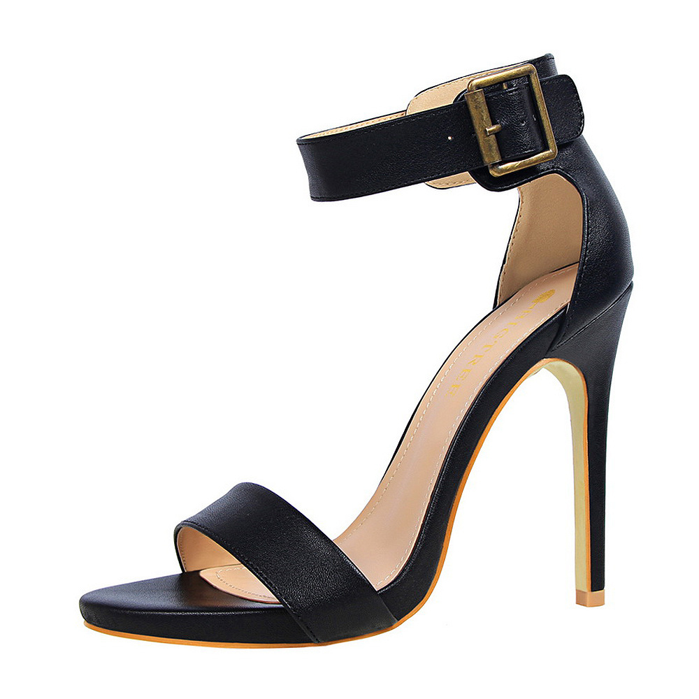 1408-2 Retro summer women's shoes high heels sexy super high-heeled waterproof platform with a belt buckle sandals