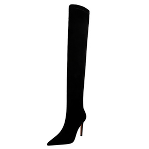 315-6 fashion contracted winter Stiletto heel High heels club suede sexy Above knee Thin leg Female boots