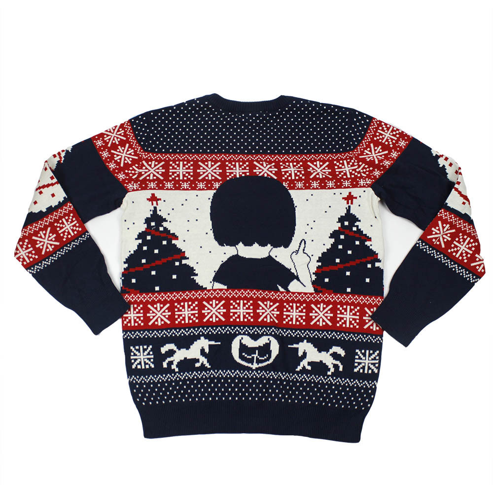 OEM & ODM Fully knitted men sweater accept small order jumpers manufacturer jacquard knitted custom christmas sweater