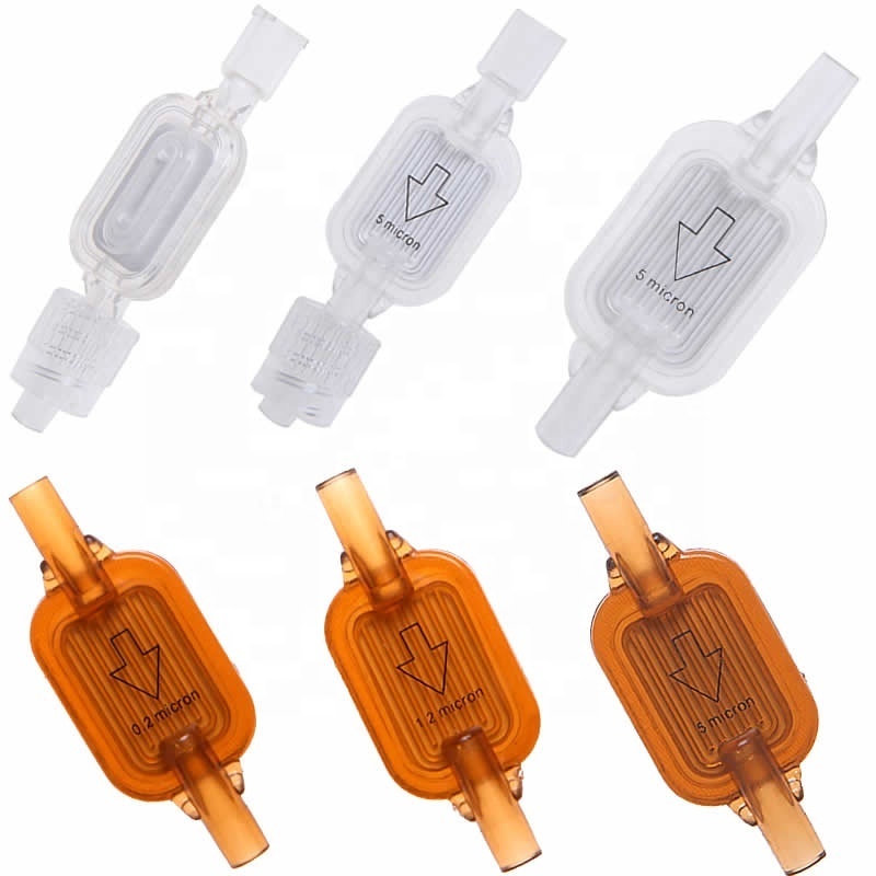 Medical inline Sterile 0.2 1.2 5 um micron IV double side Intravenous Neonatal Pediatric adult precision infusion filter