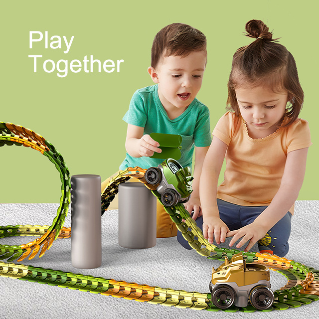 Hot Sale Dinosaur Games DIY Building Kids Race Track Toy