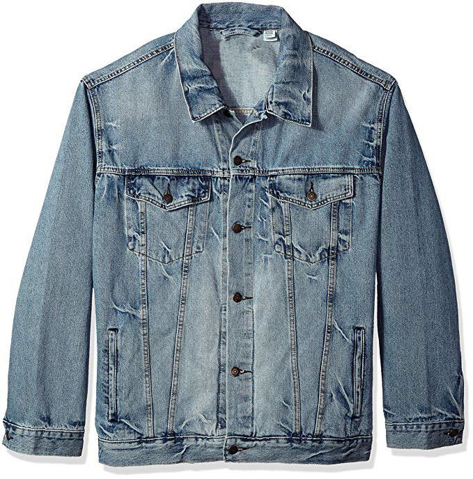 Custom Casual Denim Jacket Factory Wholesale Men's Big and Tall Big & Tall Trucker Jacket Men Jacket Jeans 100% Cotton Shell