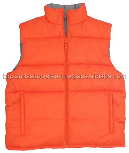 garment manufacturer custom logo men winter padded mens vest wholesale