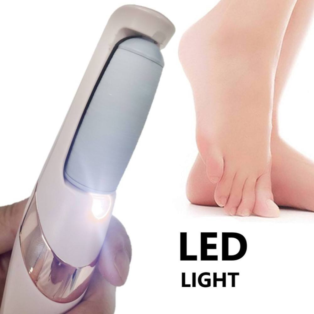 Foot File  Usb Rechargeable Feet Pedicure Tool With 2 Replaceable Roller Heads