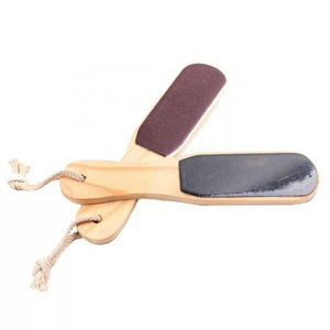 Professional Wooden Nail Pedicure Tools Double Sided Sandpaper Foot File