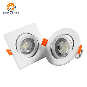 Indoor Home Lighting Adjustable Ceiling Recessed Spotlight 3w 5w 7w SMD Spot Down Light Round Square Led Downlight