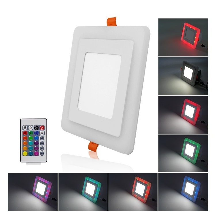 Quality Assurance Indoor Ceiling 3w 6w 12w 18w Square Round Recessed Mounted RGB Led Panel Light