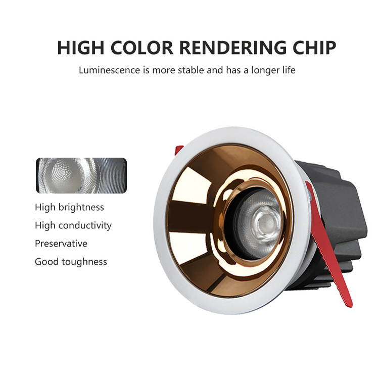 Long Life Home Indoor Lighting 7w 8w 12w 15w 20w Recessed Downlight Led Ceiling Spotlight