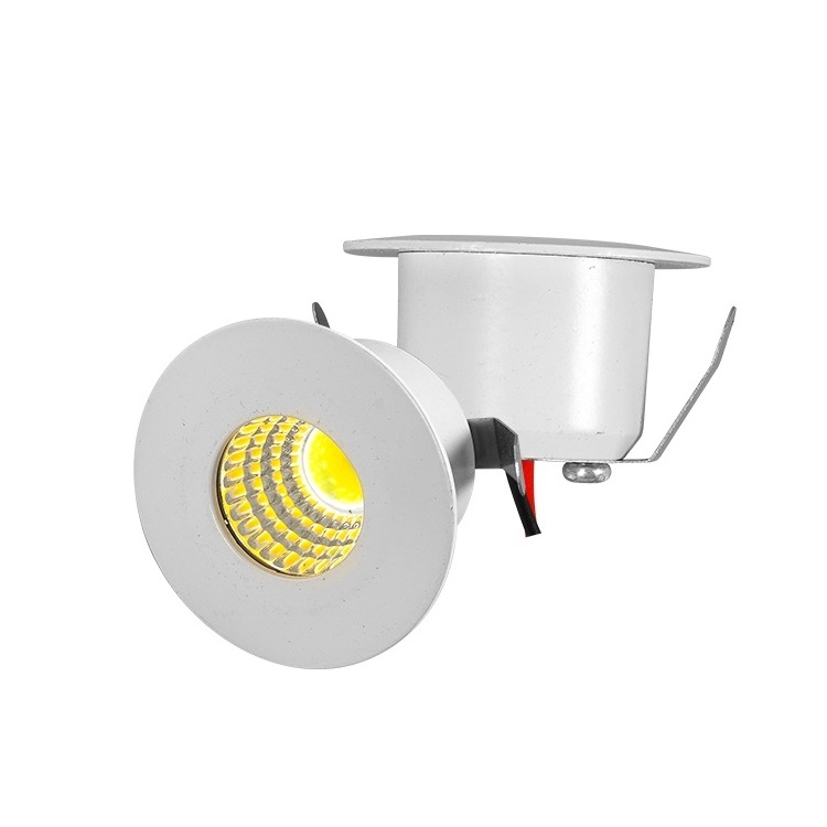 Super Brightness Indoor Lighting Recessed Mounted 3watt Round Aluminum PP COB Ceiling Led Spot Light