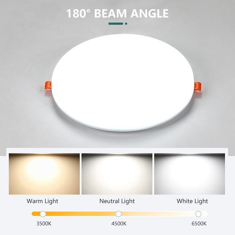 Factory Wholesale Freely Adjustable Round Square Aluminum 9w 18w 24w 36w Ceiling Recessed Smd Led Frameless Panel Light