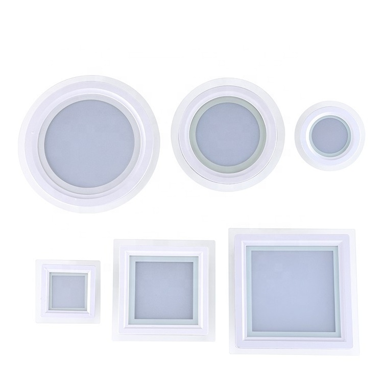 High Brightness Lighting 6w 12w 18w 24w Smd Ceiling Recessed Mounted Led Glass Panel Light