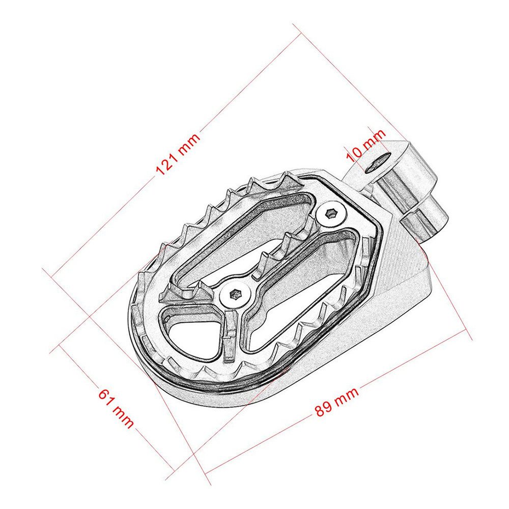 Motorcycle CNC Foot Peg Pedal Footrest For YAMAHA YZ 85 125 250 YZ85 YZ125 YZ250 WR250F WR 250F 1999-2015 YZ450F 2004-2016