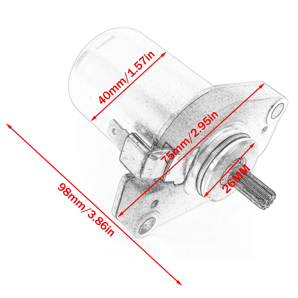 Motorcycle Engine Starter For Yamaha TZM50 CV50 Jog NS50 Aerox YE50 Zest 50 YH50 Why YM50 Breeze CW50E BW'S EW50 Slider