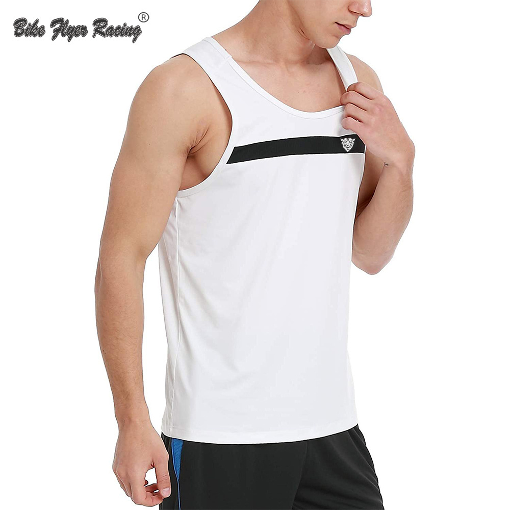 Bodybuilding Mens Polyester Cut Off Custom Tank Top Men Sleeveless Vest Blank Fitness Gym Tops Singlets men