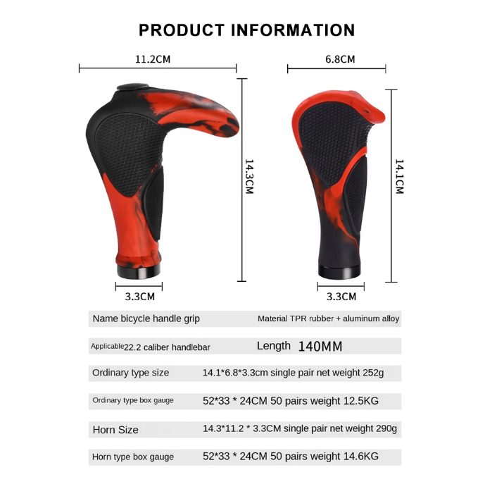 Bicycle Handle Grips Rubber Lock Bicycle Handlebar Grip City Bike Scooter MTB Handlebar Grip Anti-slip Cover Cycling Accessories