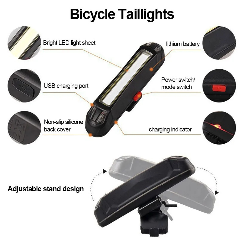 Bike Light USB Rechargeable T6 LED Bicycle Lights 6 Modes MTB Flashlight Bicycle Headlight for Cycling Bicycle Front Lamp