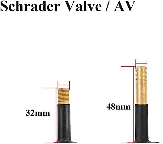 26 X1.9/2.125 AV 48mm Schrader Valve Mountain Bike Inner Tube Pack of 2 with 2 Bike Tire Levers