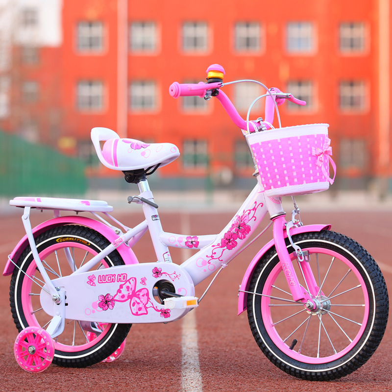 High quality, hot 2 cake beautiful frame toy sports children bicycle with led lights lamp seat training wheel baby kid bike