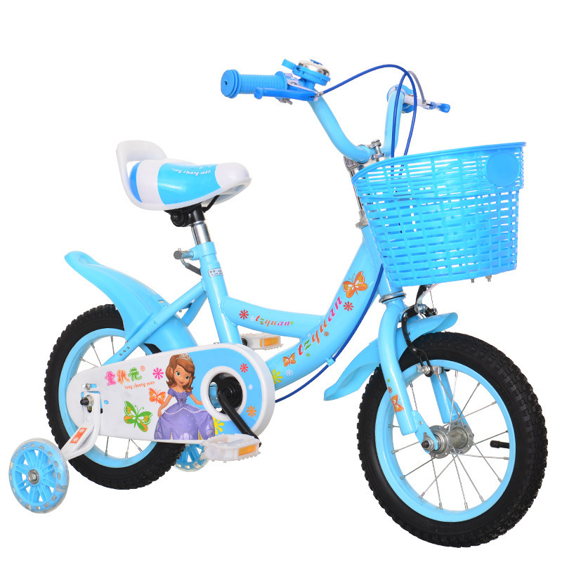 High quality, hot 2 cake beautiful frame toy sports children bicycle with led lights lamp seat training wheel baby kid bike