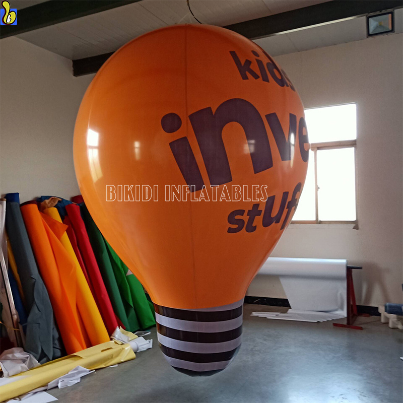 Giant Inflatable Light Bulb Model, Custom Inflatable Advertising Helium Bulb Shape Balloon