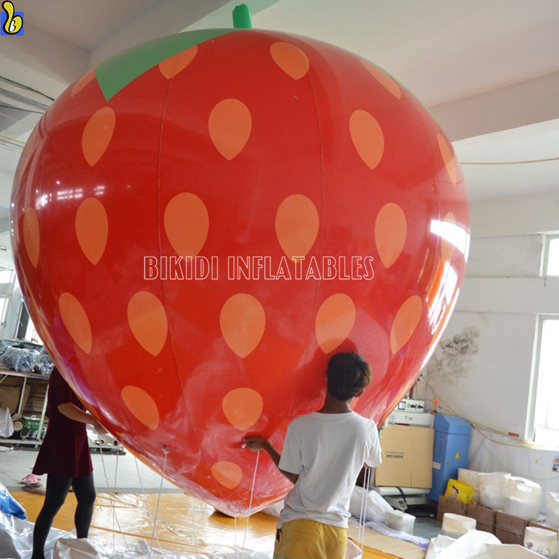 Inflatable strawberry, giant strawberry model, advertising strawberry helium balloons K7030