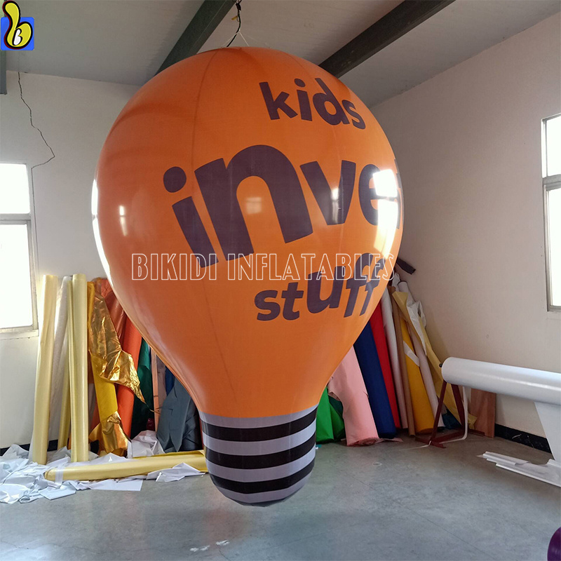 Inflatable giant helium bulb balloon/ PVC inflatable giant bulb model K7076