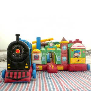 Giant Commercial Inflatable Games/Inflatable Train Bouncer Comb For Park