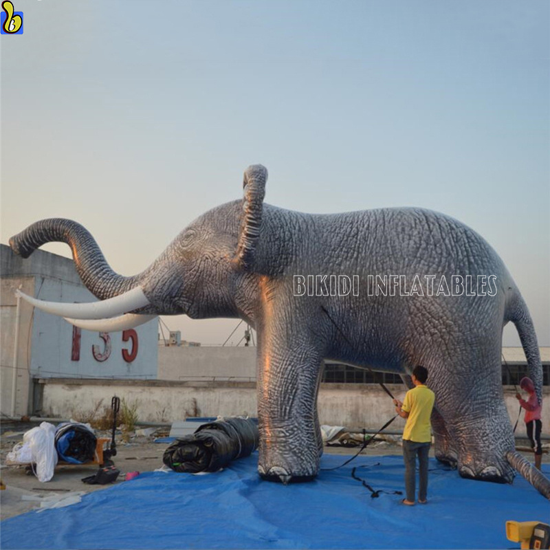 Giant Realistic Inflatable Elephant Cold Airblown Animal Balloon For Event