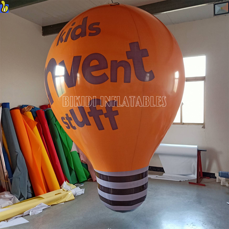 Giant Inflatable Light Bulb Model, Custom Inflatable Advertising Helium Bulb Shape Balloon