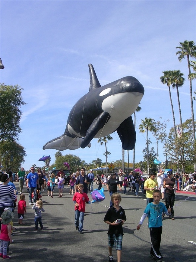 10m long giant inflatable dolphin sky balloon for parade K7137