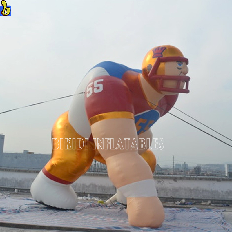 Giant advertising sportsman balloon, inflatable football/ rugby player model for advertising K2097