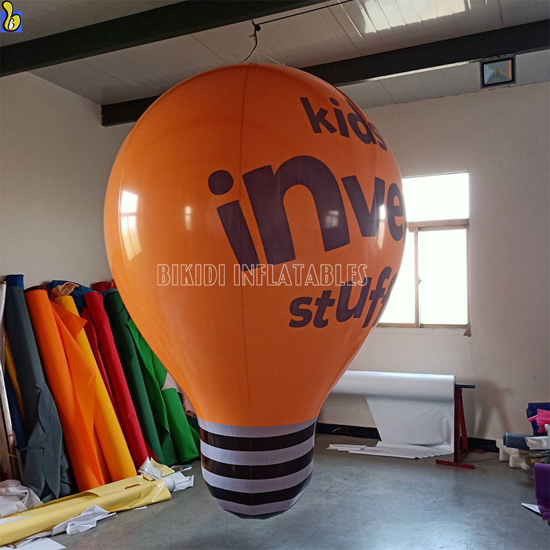 Inflatable giant helium bulb balloon/ PVC inflatable giant bulb model K7076