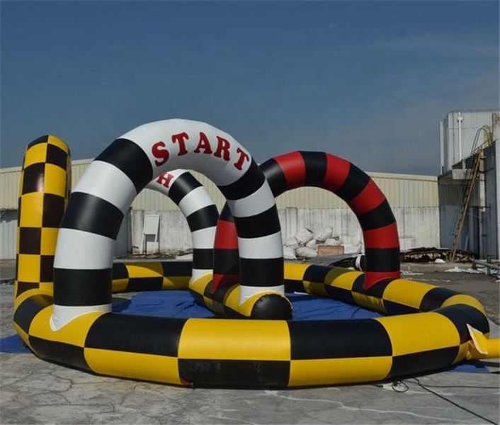 Latest inflatable go kart racing ,zorb ball track ,inflatable go karts race track B6054