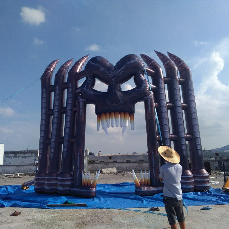 Giant Halloween inflatable skull arch for sale K4067-1