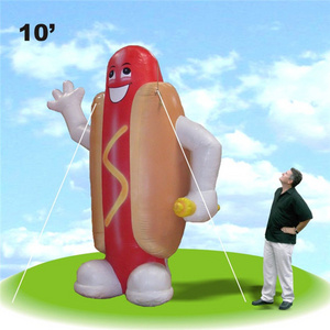 Outdoor Advertising Inflatable Hot Dog Cartoon Model on Sale