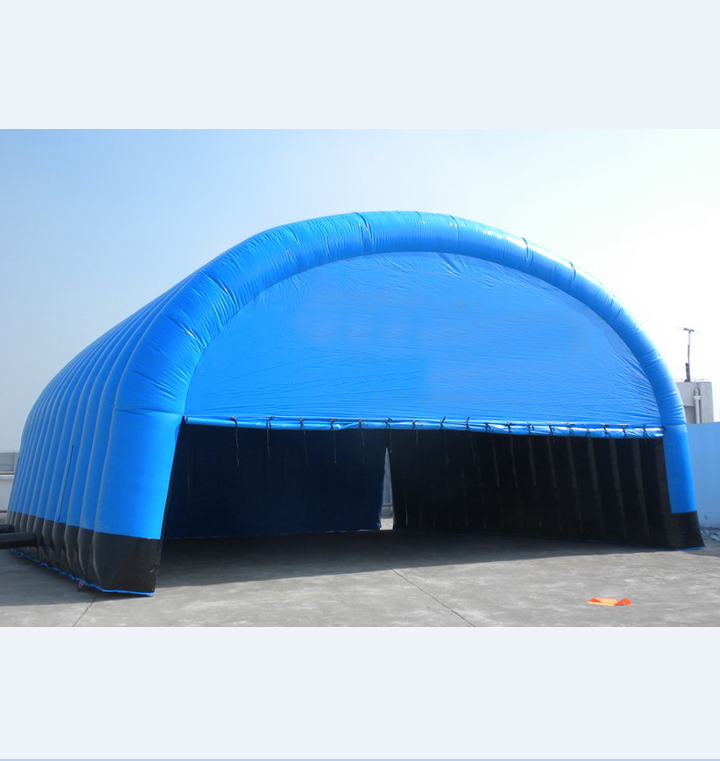 blue high quality inflatable build camping tent tunnel tent inflatable pvc tent H2008