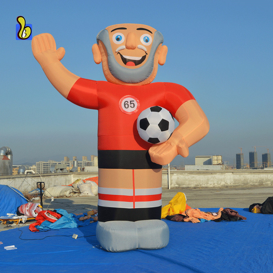 Giant Sportsman Inflatable Abraham Doll with Football to Netherlands