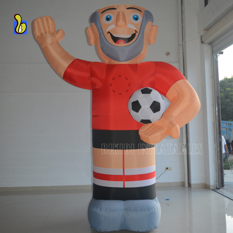 Giant Sportsman Inflatable Abraham Doll with Football to Netherlands