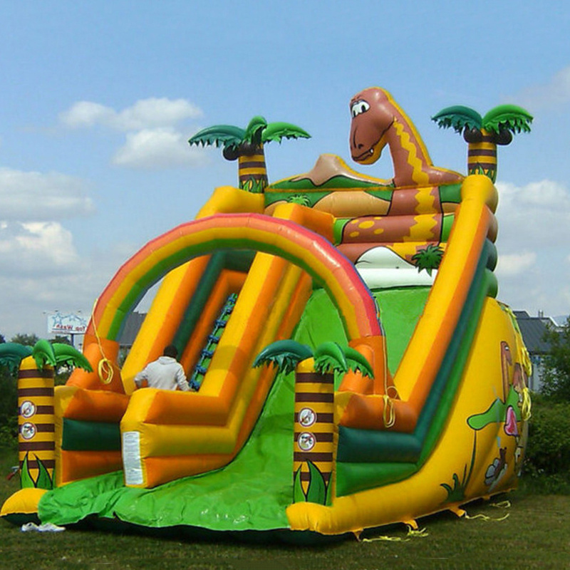 Jungle Theme Large Inflatable Dinosaur Bouncy Slide for Sale