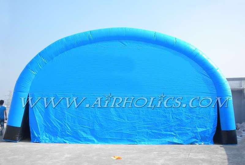 blue high quality inflatable build camping tent tunnel tent inflatable pvc tent H2008