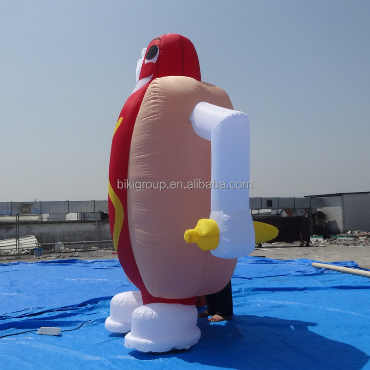 10 Feet Giant Inflatable Hot Dog Cartoon Balloon for Advertising